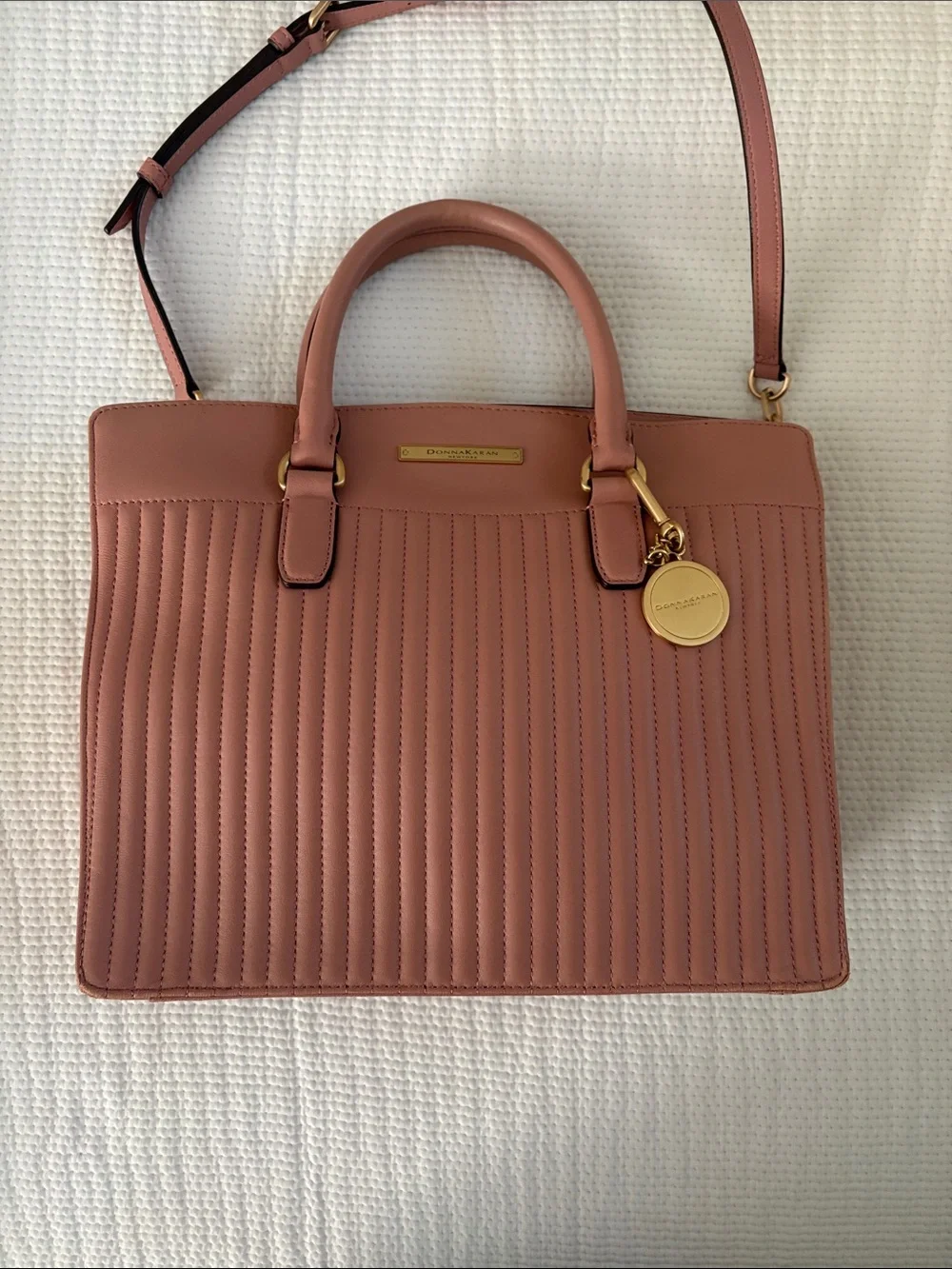 Donna Karan Rose Quilted Top-Handle Satchel